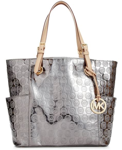 michael kors tote two tone|Michael Kors metallic tote bag.